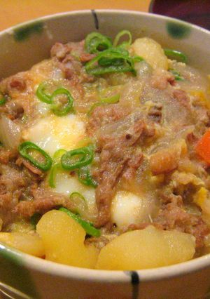 ☆肉じゃがの残りでお肉丼☆-レシピのメイン写真