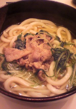 簡単あったか豚肉水菜うどん-レシピのメイン写真