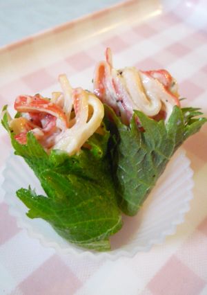 お弁当の隙間に！カニカマ大葉包み-レシピのメイン写真