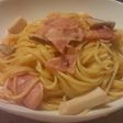 豆乳のカルボナーラ