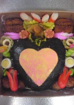 バレンタイン弁当★でっかいハート-レシピのメイン写真