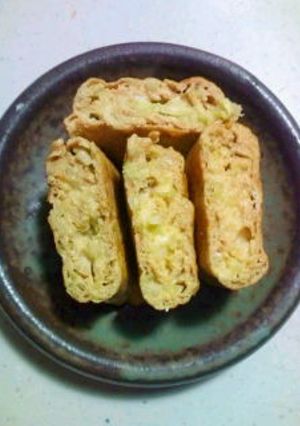カレー風味ｷｬﾍﾞﾂ&ﾁｰｽﾞの卵焼き-レシピのメイン写真