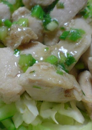 ノンオイル❤ฺฺฺ鶏胸肉の生姜焼きからめ-レシピのメイン写真