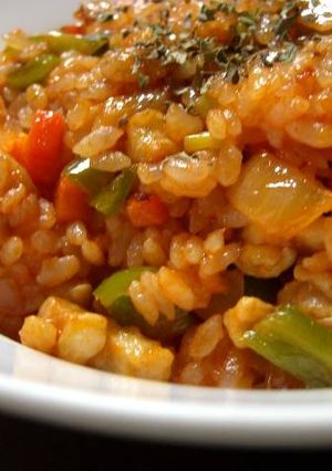 鶏皮のケチャップライス-レシピのメイン写真