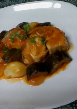 鶏肉となすのトマト煮-レシピのメイン写真