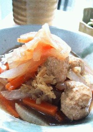 鶏つくねの根菜あんかけ。-レシピのメイン写真