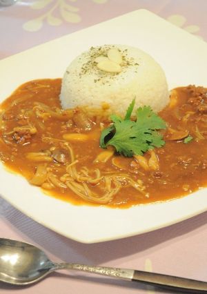 ひき肉ときのこのスピードカレー-レシピのメイン写真