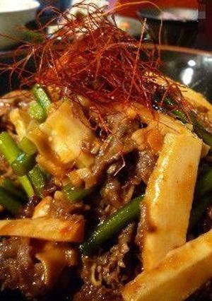 牛肉とたけのことにんにくの芽のピリ辛炒め-レシピのメイン写真