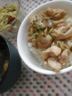 鶏肉の照りバター炒め丼ぶり-レシピのメイン写真
