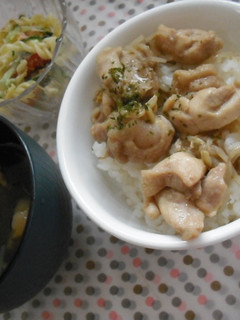 鶏肉の照りバター炒め丼ぶり-レシピのメイン写真