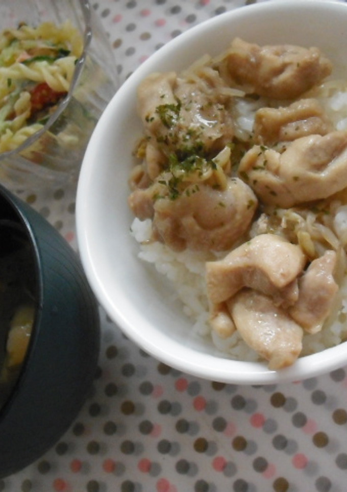 鶏肉の照りバター炒め丼ぶり-レシピのメイン写真