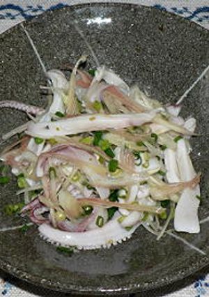 イカ下足と香味野菜の柚子胡椒ポン酢味-レシピのメイン写真