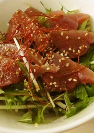 カツオのユッケ乗っけ盛り丼♪-レシピのメイン写真