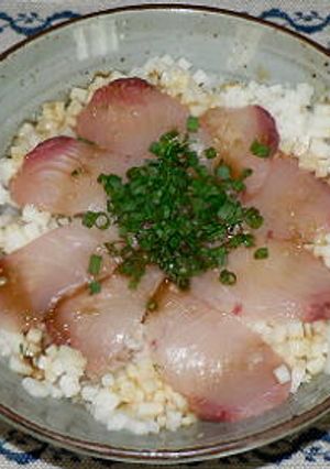 角切り長芋入りカンパチ丼-レシピのメイン写真