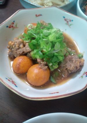 居酒屋メニュ‐たまひも(鶏もつ)の甘煮 -レシピのメイン写真