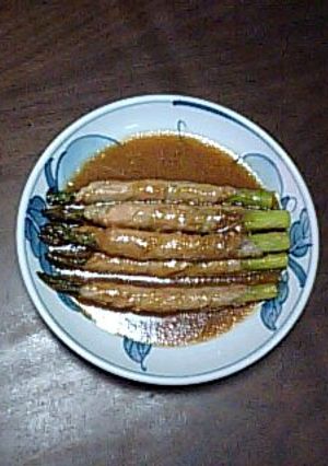 アスパラの肉巻き〜こっくり味噌味-レシピのメイン写真