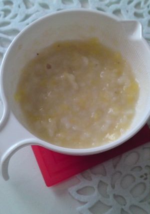 離乳食初期☆バナナパンがゆ-レシピのメイン写真
