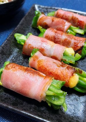 偏食克服！ピーマンとチーズのベーコン巻き-レシピのメイン写真