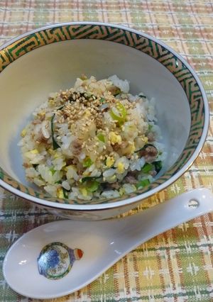 豚ひきと小松菜と卵のオイ酢ぃ～混ぜご飯✿-レシピのメイン写真