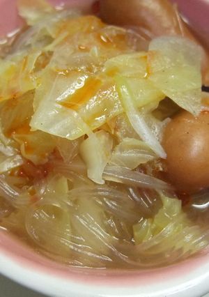 ☆ピリ辛春雨中華風スープ☆-レシピのメイン写真