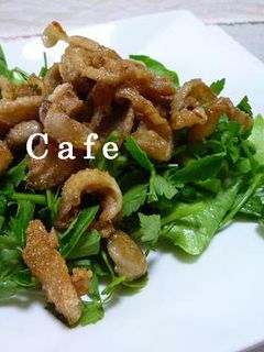 せりと鶏皮のサラダ-レシピのメイン写真