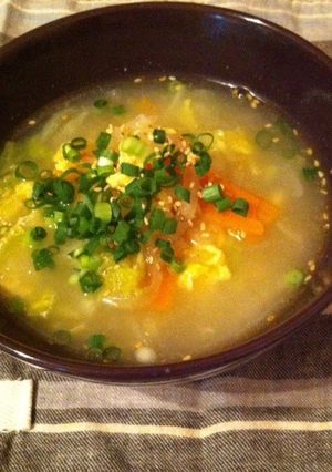 ほっこり。スタミナ白菜スープ-レシピのメイン写真