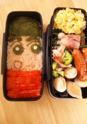 ほっほ〜い！しんちゃん キャラ弁を旦那へ-レシピのメイン写真