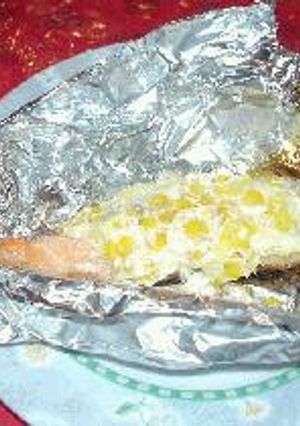 鮭のホイル焼き（マヨネーズ味）-レシピのメイン写真