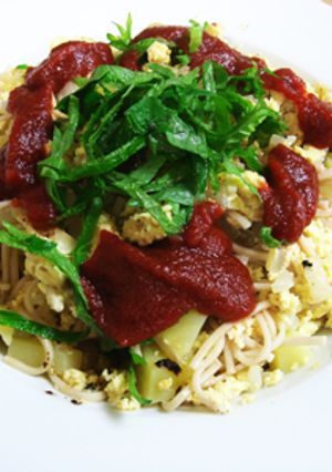 弁当庵残り物「蕎麦と根菜の卵ワルツ」-レシピのメイン写真