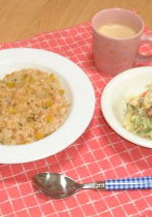 北海道に行った気になる→みそバターピラフ＆ポテトサラダ-レシピのメイン写真