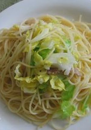 春キャベツとベーコンのパスタ-レシピのメイン写真