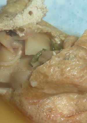 青梗菜とたけのこの変わり巾着おでん♪-レシピのメイン写真