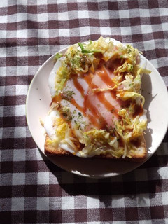 お好み焼き風トースト-レシピのメイン写真