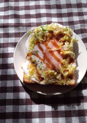 お好み焼き風トースト-レシピのメイン写真