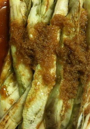 焼きナスの生姜酢醤油かけ☆ごま油風味-レシピのメイン写真