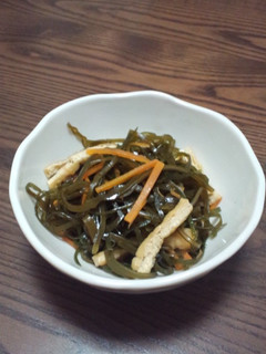 ご飯がすすむ!切り昆布とあげの煮物-レシピのメイン写真