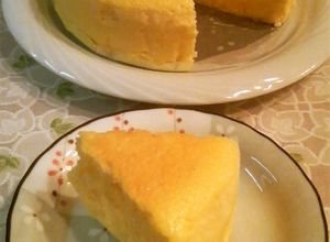 スライスチーズでスフレチーズケーキ-レシピのメイン写真