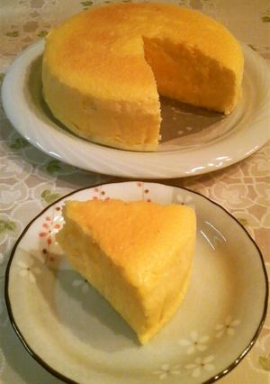 スライスチーズでスフレチーズケーキ-レシピのメイン写真