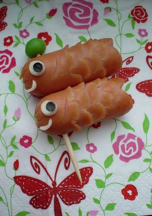 キャラ弁おかず　ウインナーで鯉のぼり-レシピのメイン写真