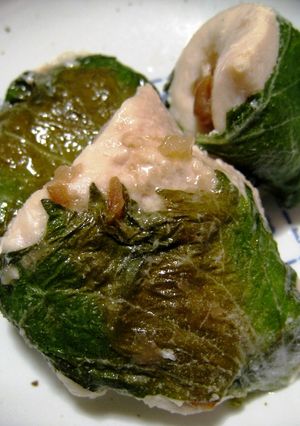 梅の塩味で食べる鶏肉のしそ（大葉）巻き-レシピのメイン写真