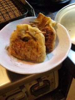 和風納豆の稲荷巾着焼き-レシピのメイン写真