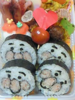 キャラ弁☆アンパンマンでのり巻き♪♪♪-レシピのメイン写真
