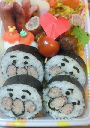 キャラ弁☆アンパンマンでのり巻き♪♪♪-レシピのメイン写真