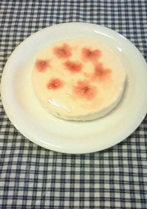 混ぜるだけレシピで豪華に！桜チーズケーキ-レシピのメイン写真