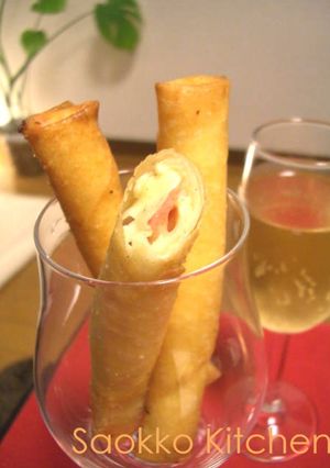 クリームチーズ×生ハムの春巻き揚げ-レシピのメイン写真