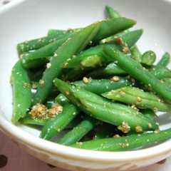 รูปของ 我が家の♫♬いんげんの胡麻和え