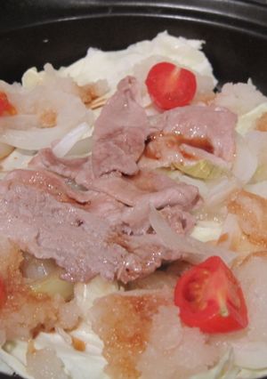 春キャベツ・新玉ねぎ・豚肉の酒蒸し-レシピのメイン写真