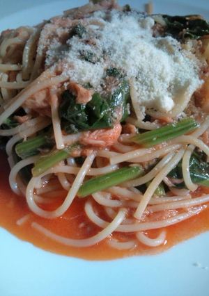 フライパンで簡単ほうれん草とツナのパスタ-レシピのメイン写真