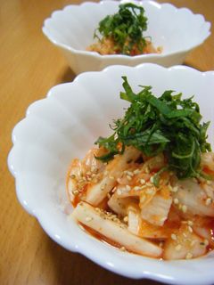 *キムチと長芋のごま油和え*-レシピのメイン写真