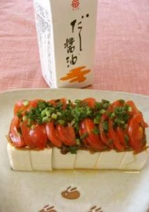 なめたけとトマト de 冷奴-レシピのメイン写真
